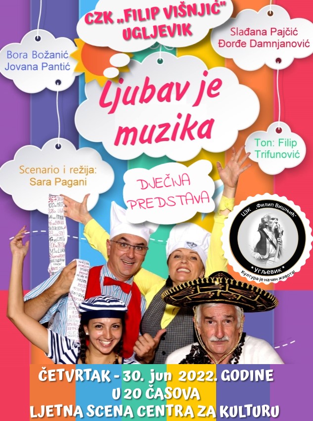 ДЈЕЧИЈА ПРЕДСТАВА „ЉУБАВ ЈЕ МУЗИКА“ | Centar za kulturu Ugljevik